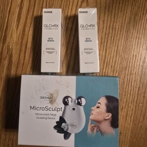 GLO+RX BTX Serum Set with Derma MicroSculpt Device - White